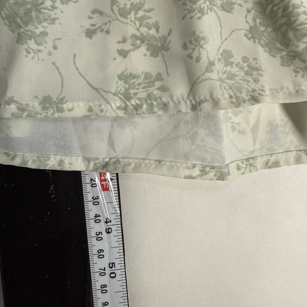 BaeVely L NEW Green White Floral Midi Maxi Sundress Cut Out Cottage Milk Maid - Picture 6 of 8